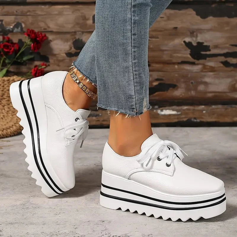 Brooks | Unisex Lace Up Round Toe Thick Sole Walking Sneakers