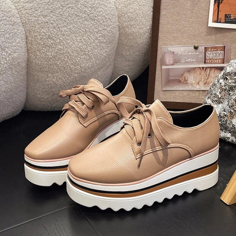 Brooks | Unisex Lace Up Round Toe Thick Sole Walking Sneakers