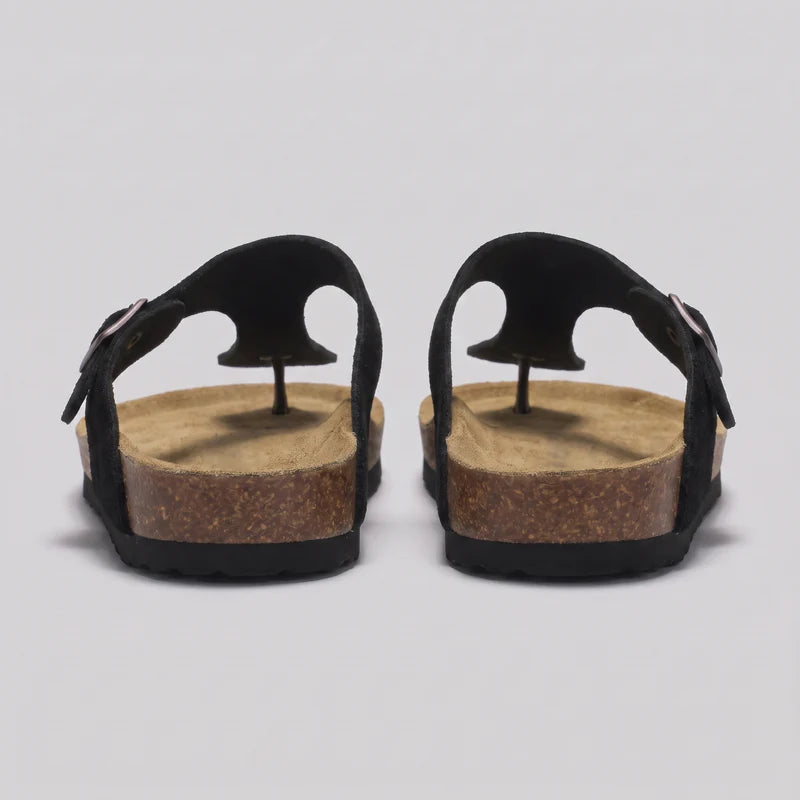 Byron | Men’s Toe Post Adjustable Buckle Cork Slippers