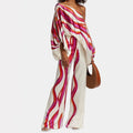 Caitlyn | Women's Printed Off-Shoulder Wide Leg Two Piece Set