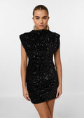 Callie | Women's Fitted High Neck Wedding Guest Dress