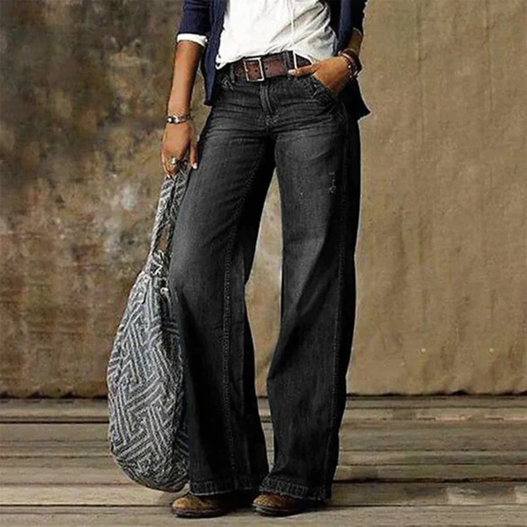Cameo | Women’s Wide Leg Side Pocket Baggy Denim Jeans