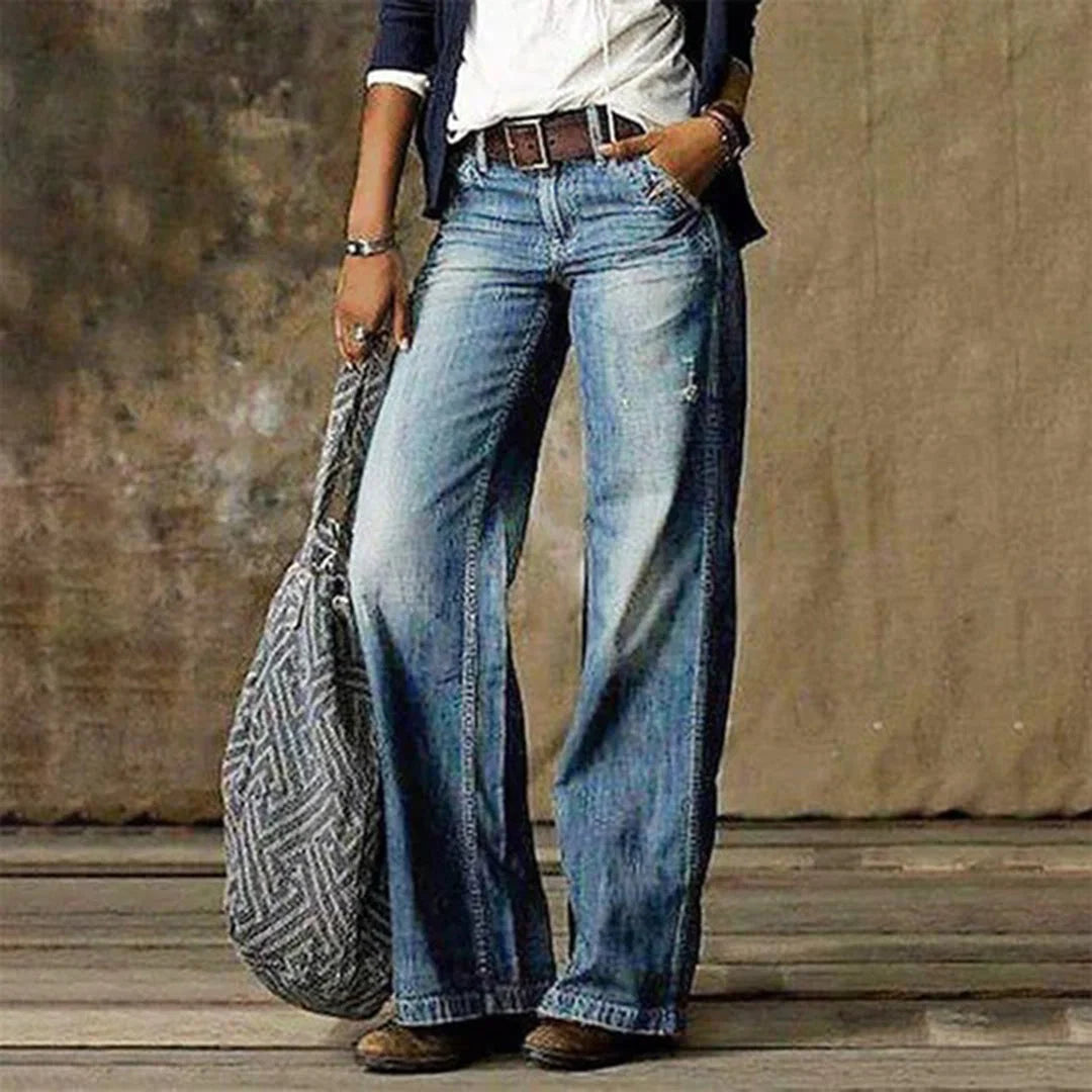 Cameo | Women’s Wide Leg Side Pocket Baggy Denim Jeans