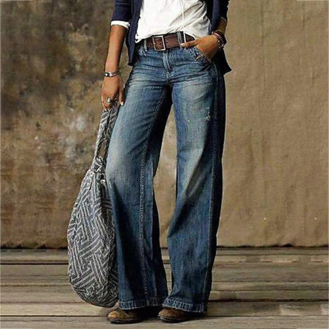 Cameo | Women’s Wide Leg Side Pocket Baggy Denim Jeans