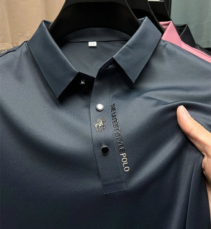 Cameron | Men’s Short Sleeve Button Front Collared Polo Shirt