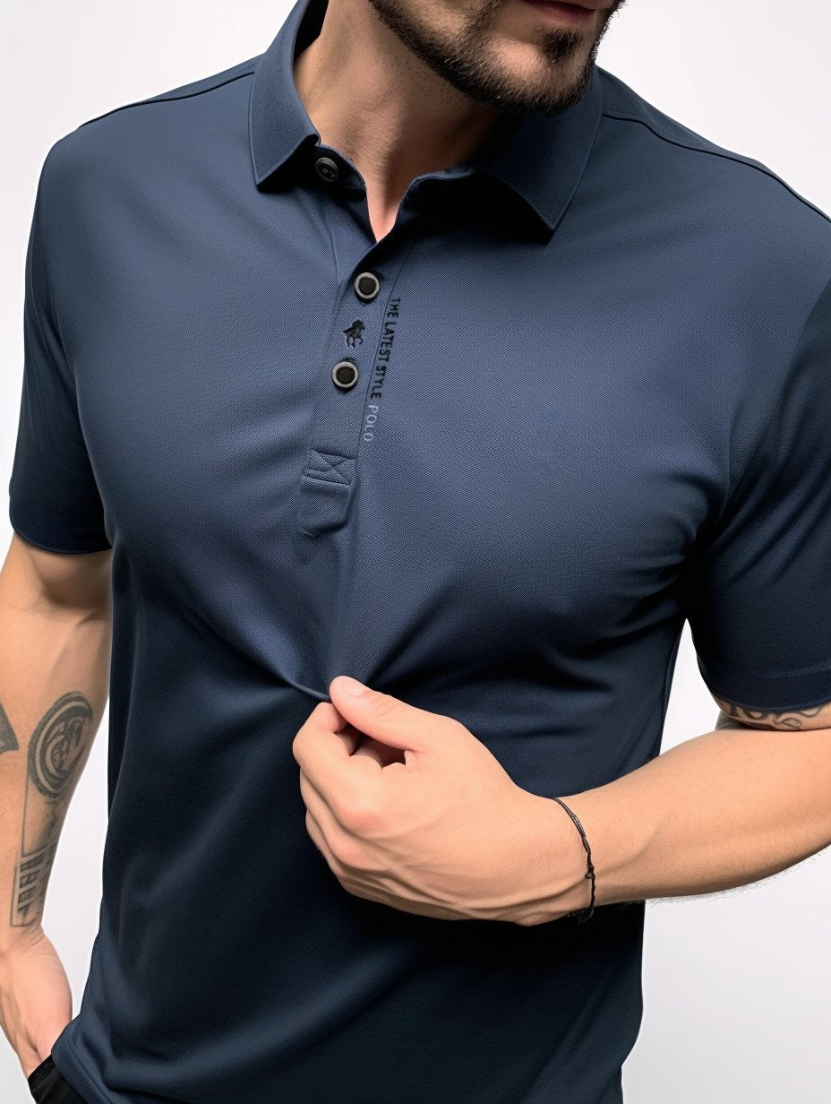 Cameron | Men’s Short Sleeve Button Front Collared Polo Shirt