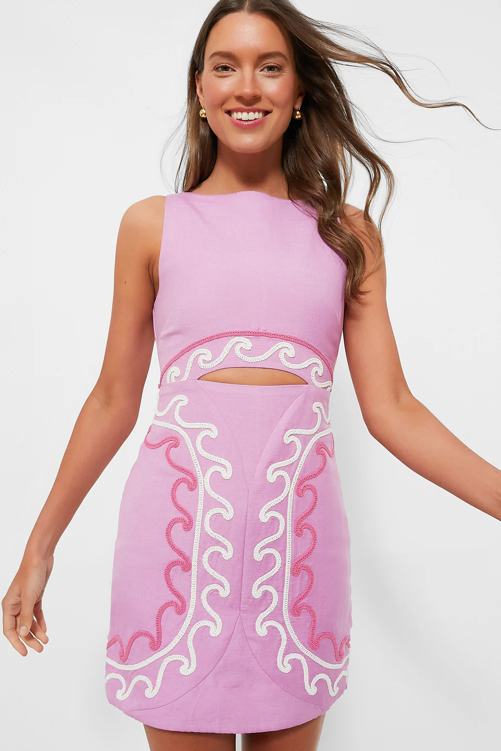 Capri | Women's Boat Neck Sleeveless Mini Dress