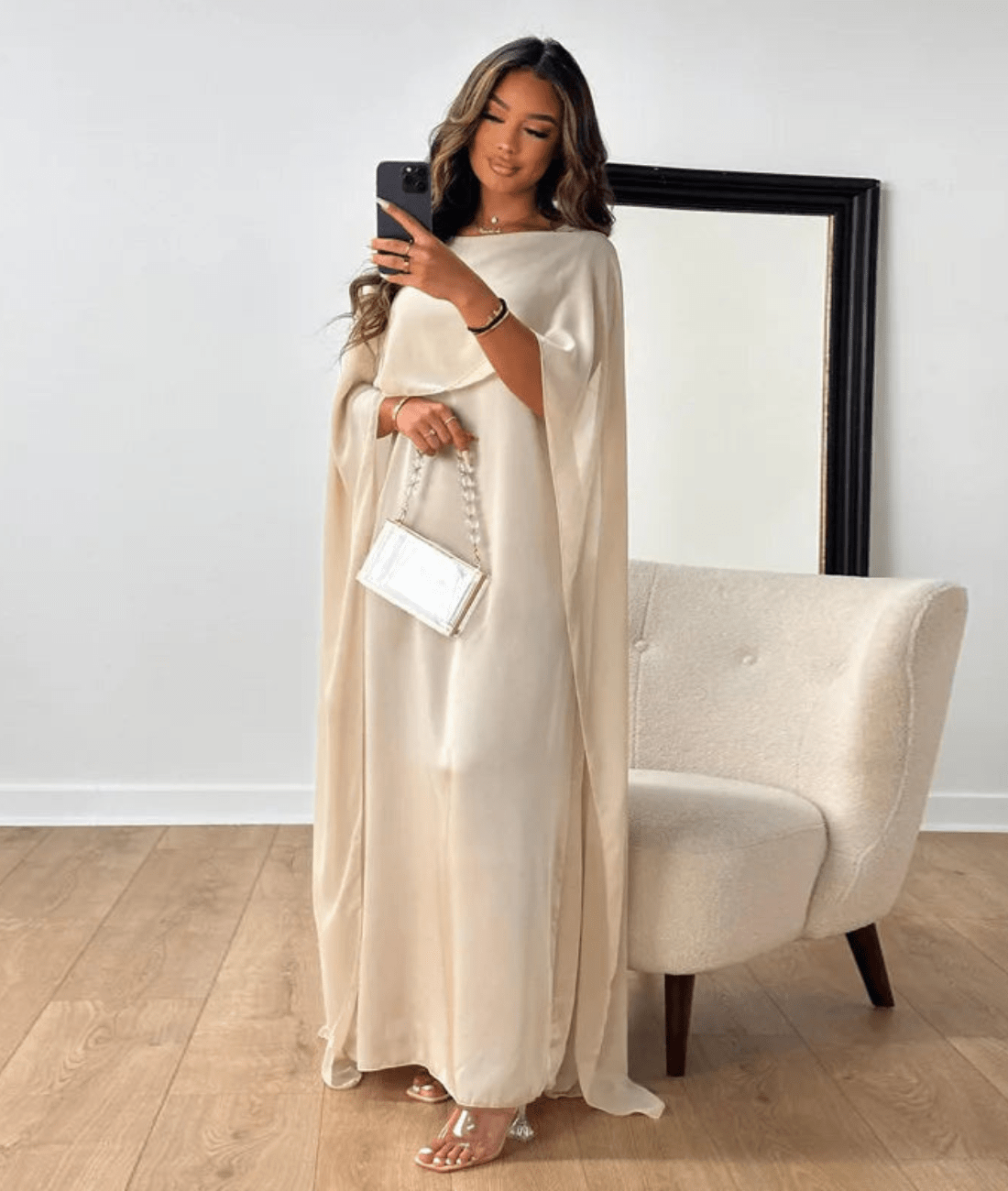 Carlyne | Women’s Boat Neck Draped Maxi Dress