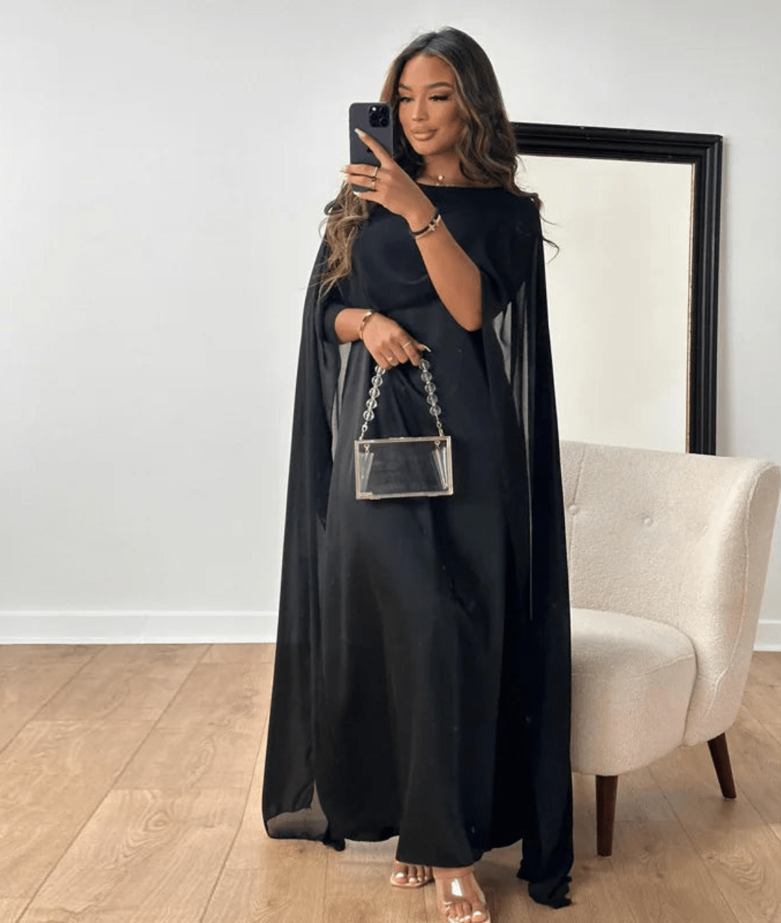 Carlyne | Women’s Boat Neck Draped Maxi Dress