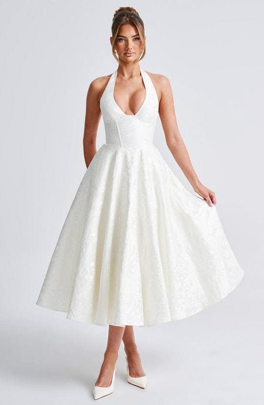 Carmela | Women’s Halter Neck Sleeveless Midi Dress