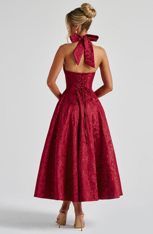 Carmela | Women’s Halter Neck Sleeveless Midi Dress