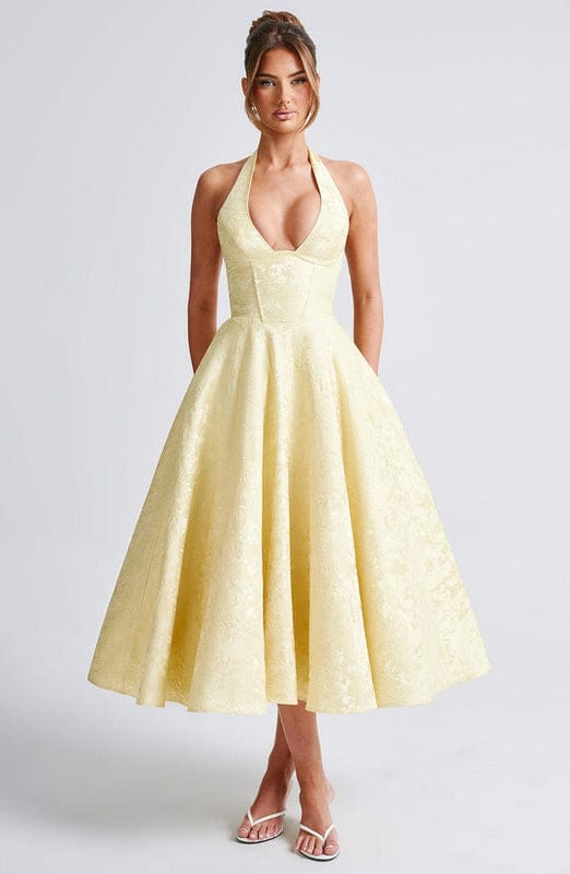 Carmela | Women’s Halter Neck Sleeveless Midi Dress