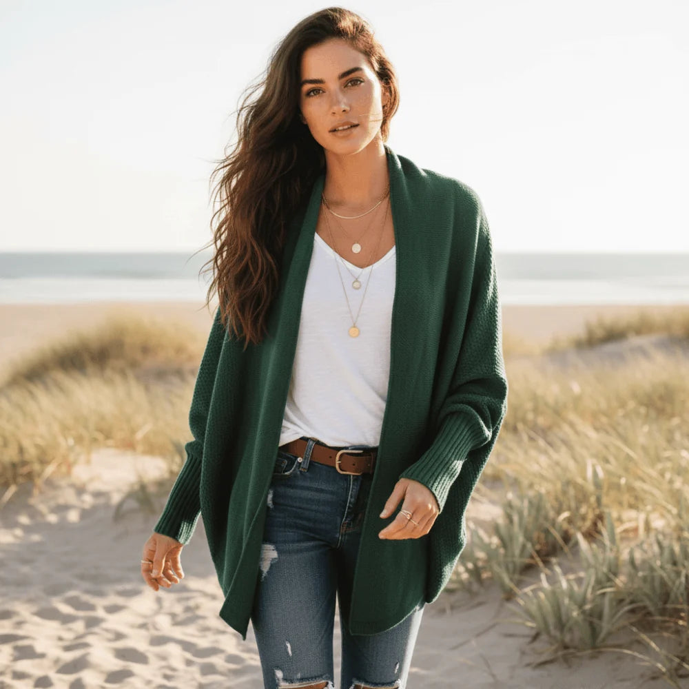 Carmesi | Women’s Batwing Sleeve Open Front Knit Cardigan