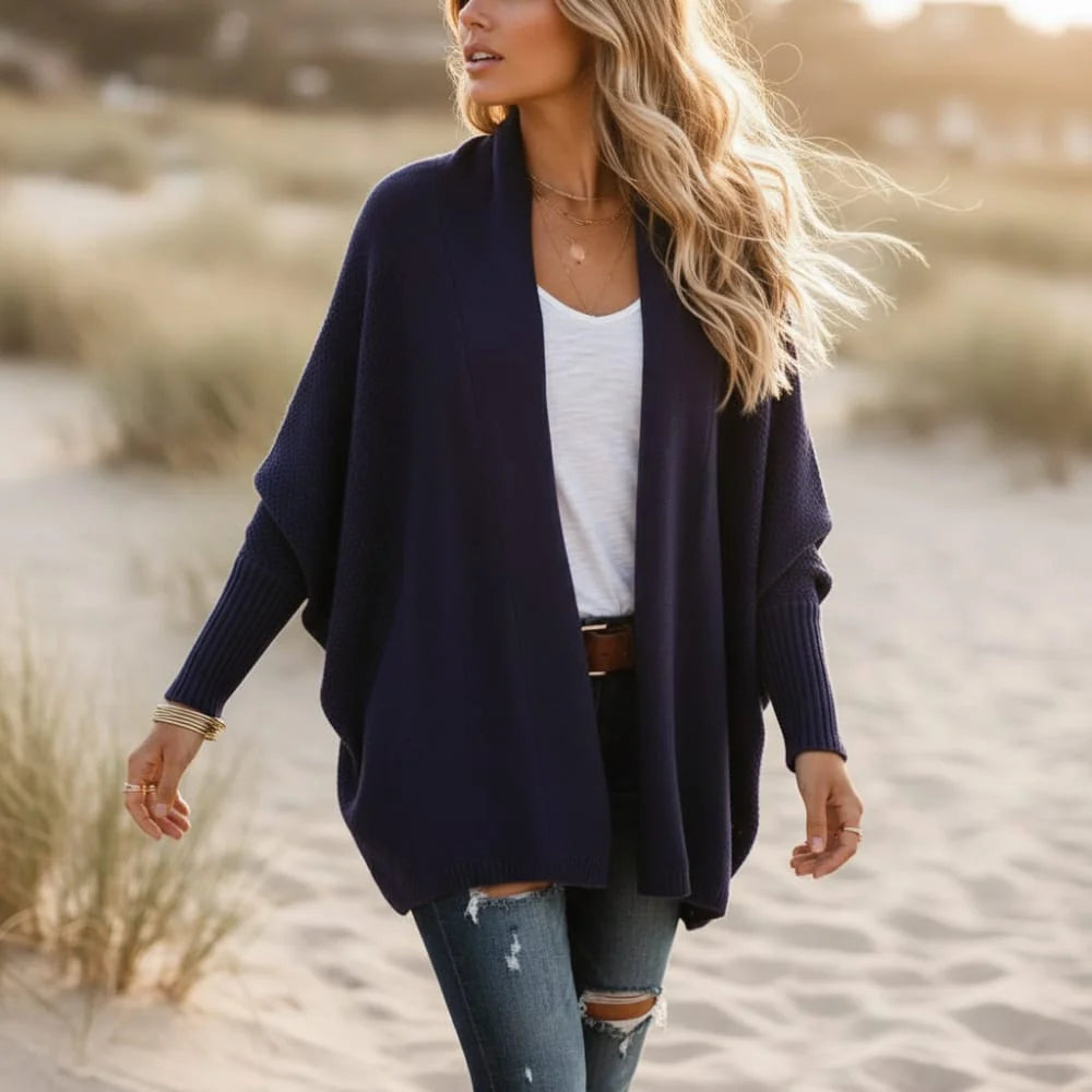 Carmesi | Women’s Batwing Sleeve Open Front Knit Cardigan