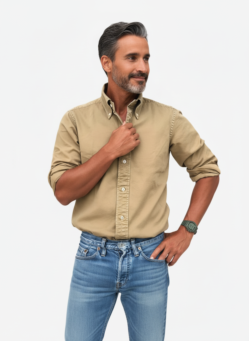 Carter | Men’s Long Sleeve Button Down Collar Shirt