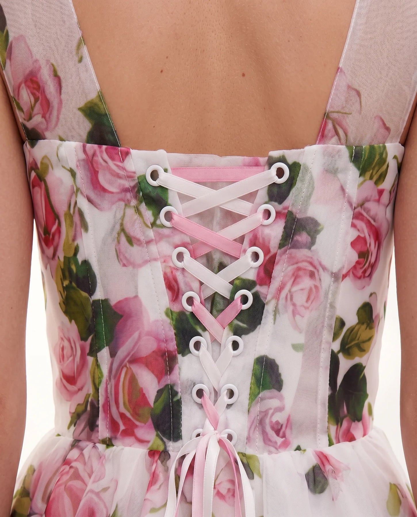 Cassidy | Women’s Floral Print Tie Shoulder Midi Dress