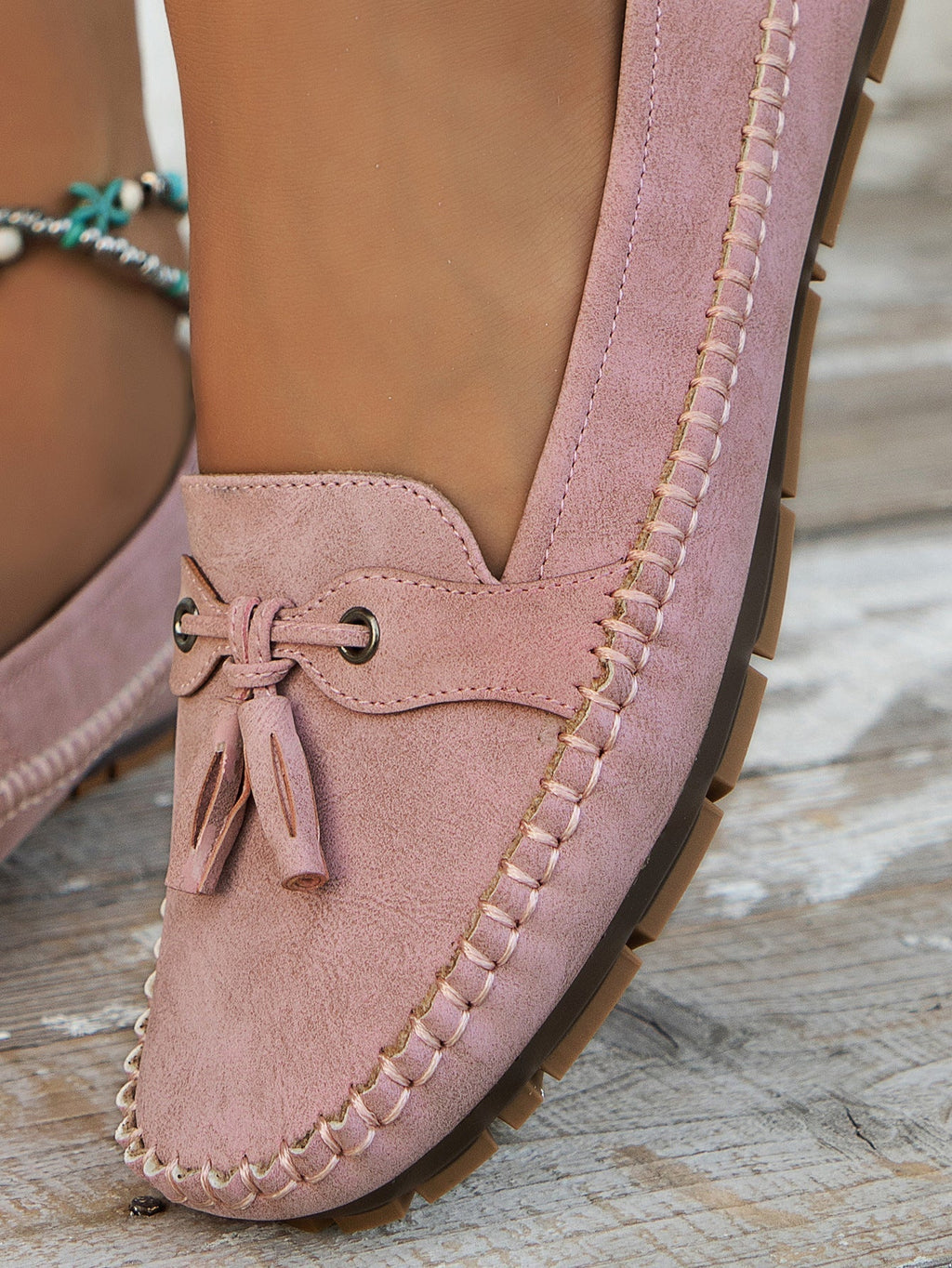 Charlene | Women's Round Toe Slip On Bow Loafers