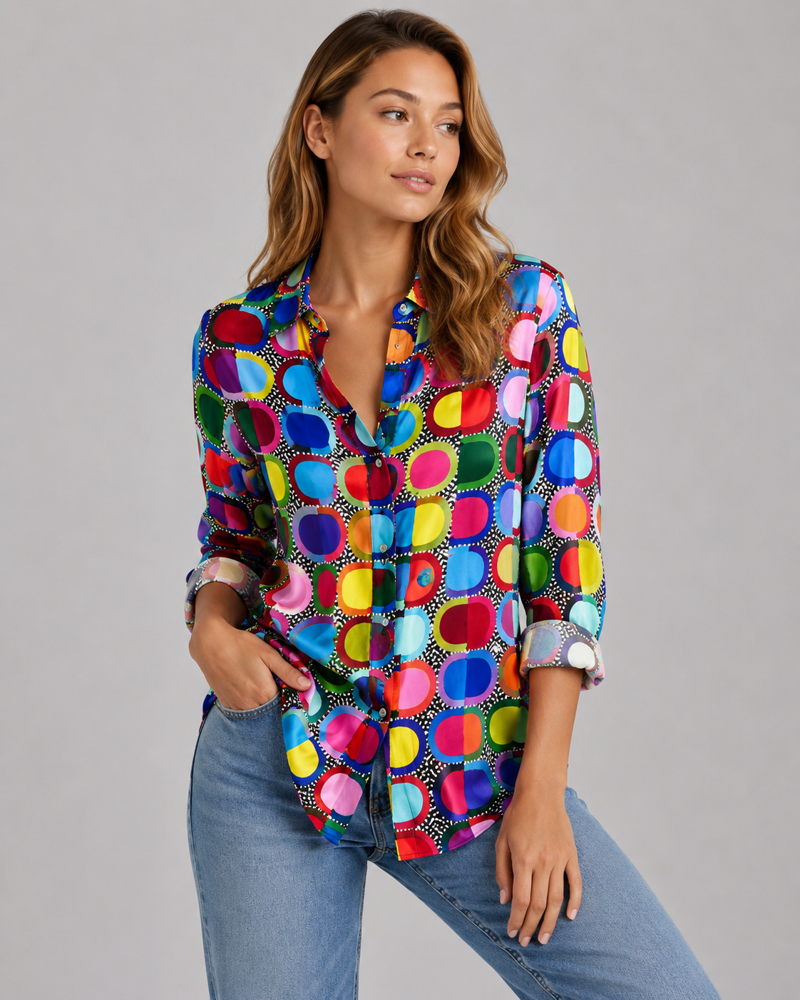 Charlie | Women's Long Sleeve V Neck Summer Shirt