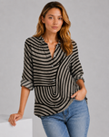 Charlie | Women's Long Sleeve V Neck Summer Shirt