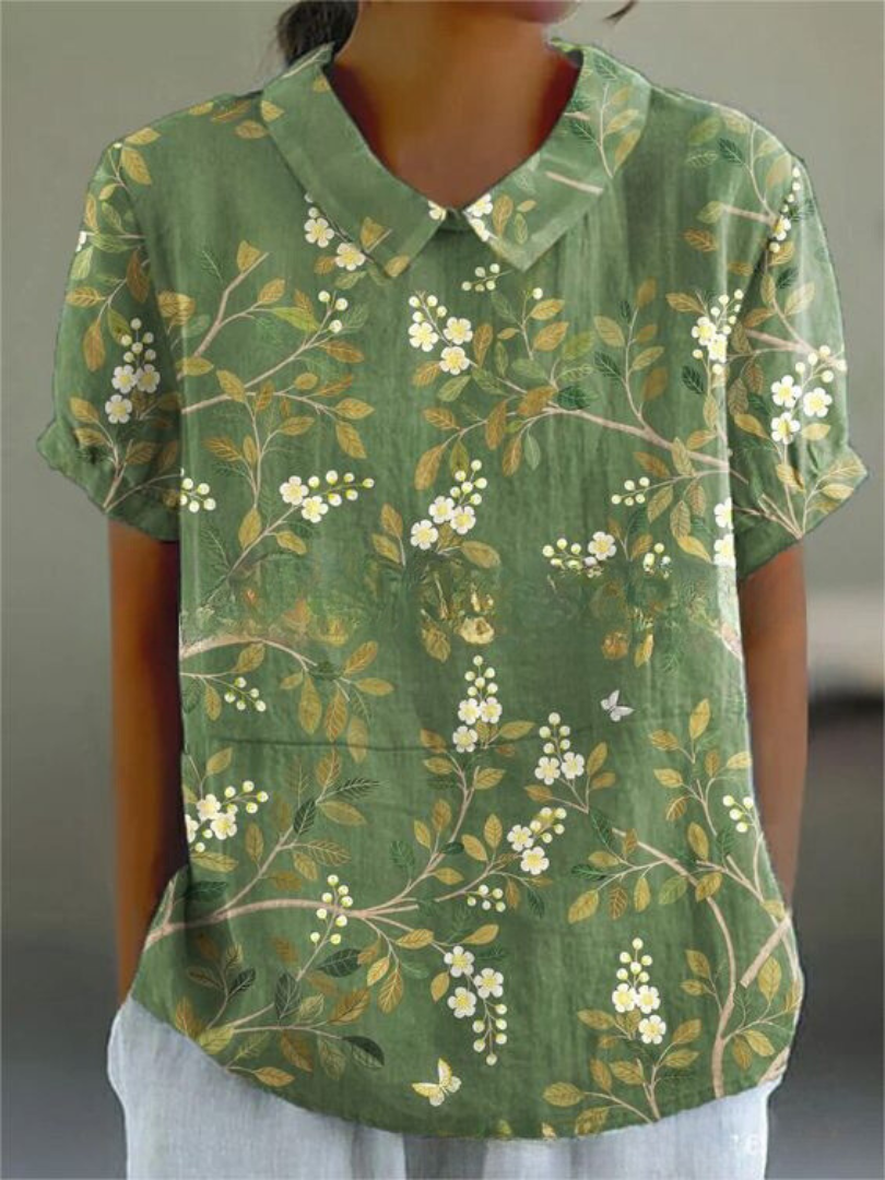 Charlotte | Women’s Short Sleeve Collared Floral Summer Shirt