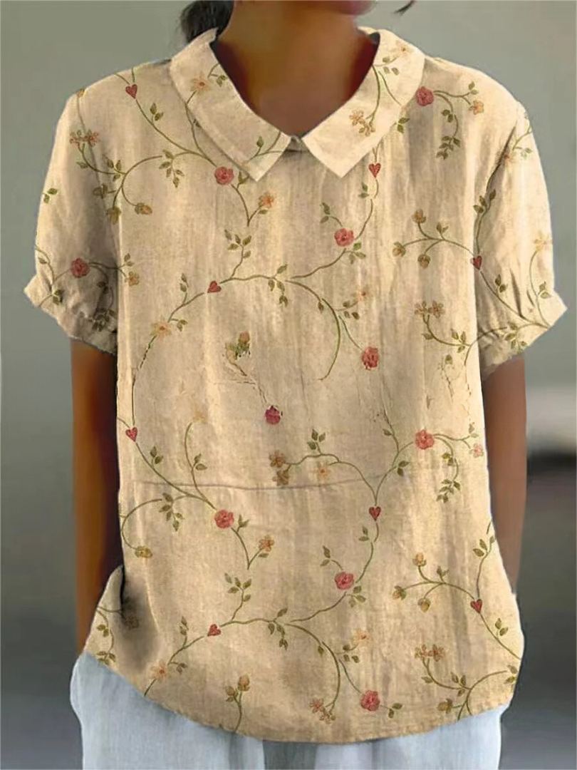 Charlotte | Women’s Short Sleeve Collared Floral Summer Shirt