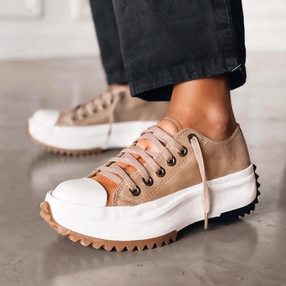 Charmaine | Women’s Round Toe Platform Lace Up Sneakers