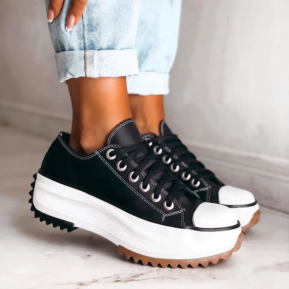 Charmaine | Women’s Round Toe Platform Lace Up Sneakers