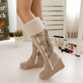 Chidinma | Women’s Closed Toe Mid Calf Wedge Winter Boots