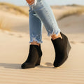 Women’s Pointed Toe Side Zip Wedge Ankle Boots