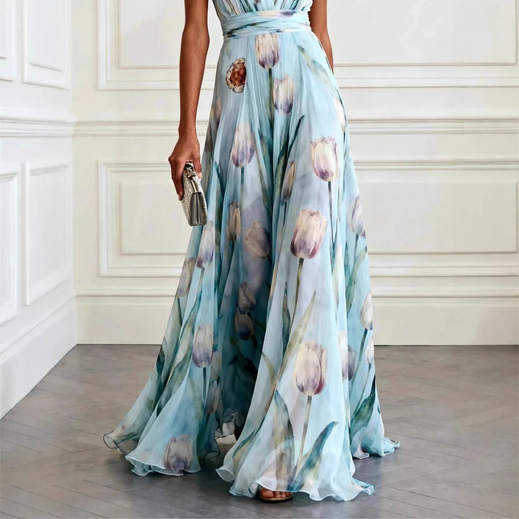 Christiana | Women's Sleeveless Floral Wedding Guest Dress