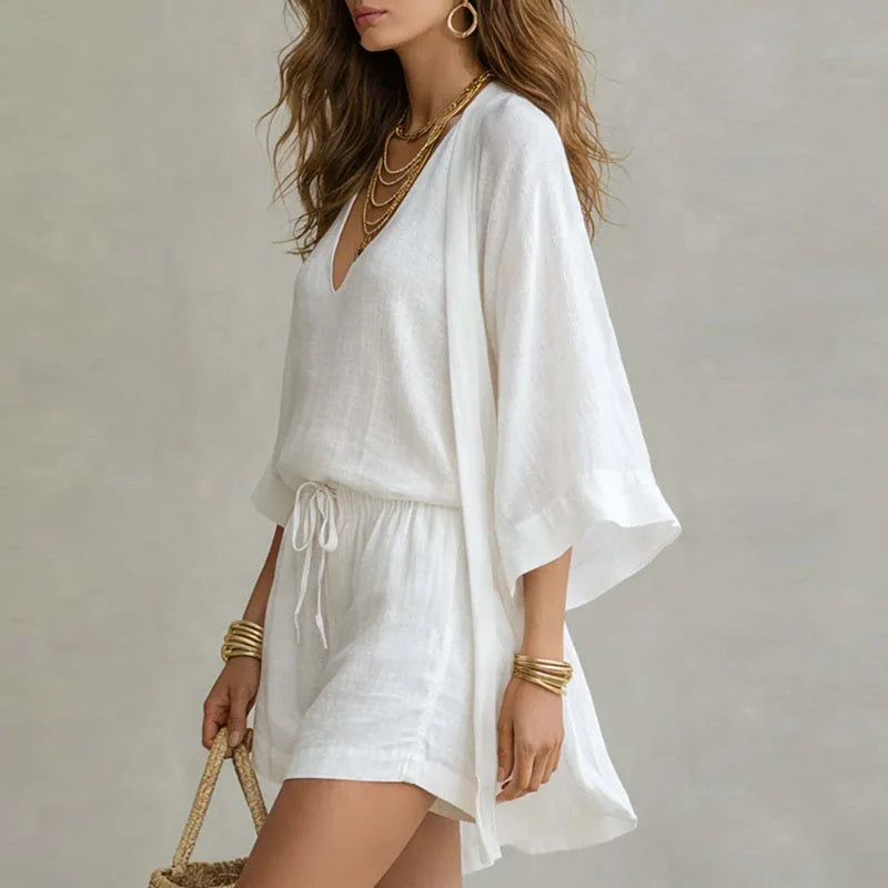 Christine | Women's V-Neck Summer Three-Piece Set