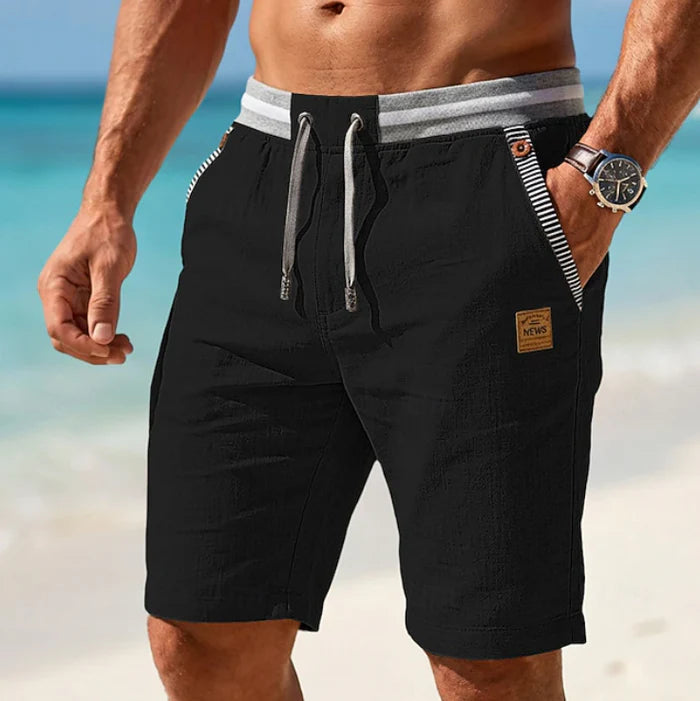 Christopher | Men’s Adjustable Drawstring Knee Length Beach Shorts