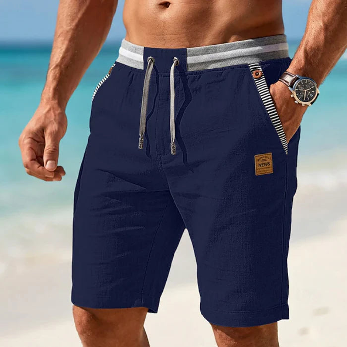 Christopher | Men’s Adjustable Drawstring Knee Length Beach Shorts