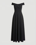 Clarice | Women's Off Shoulder A Line Flowy Wedding Guest Dress