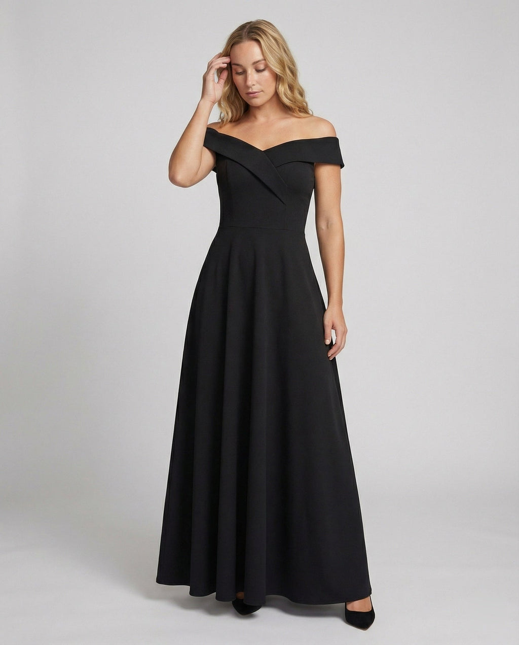 Clarice | Women's Off Shoulder A Line Flowy Wedding Guest Dress