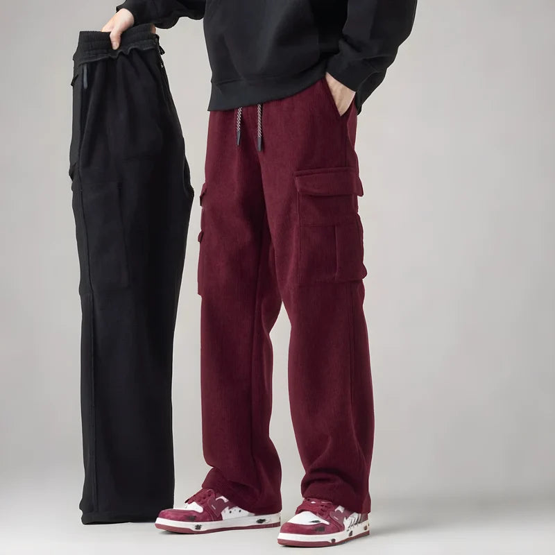 Clayton | Men’s Wide Leg Drawstring Flap Pocket Cargo Pants