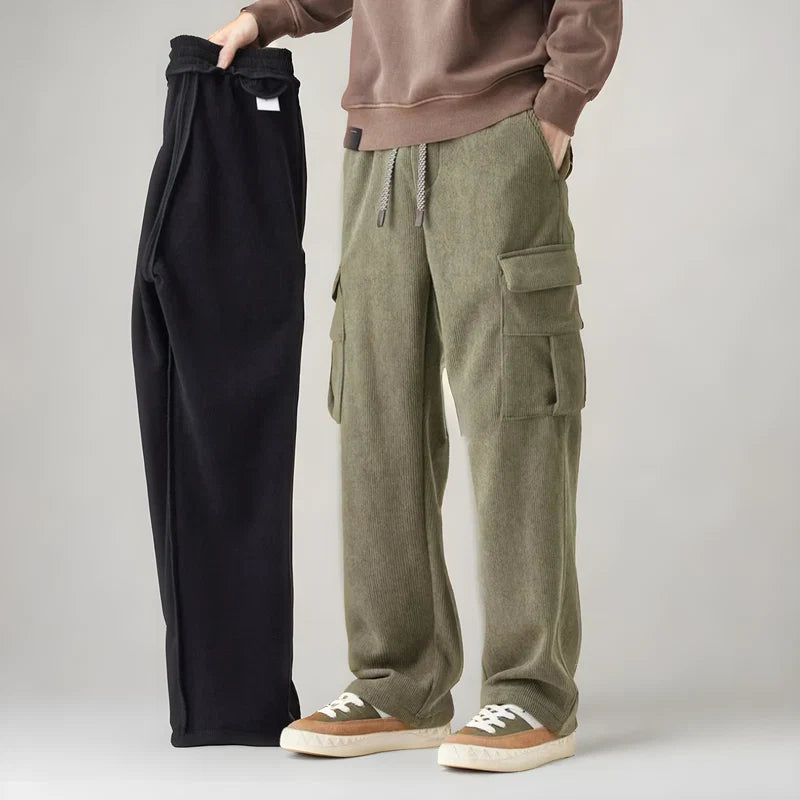 Clayton | Men’s Wide Leg Drawstring Flap Pocket Cargo Pants