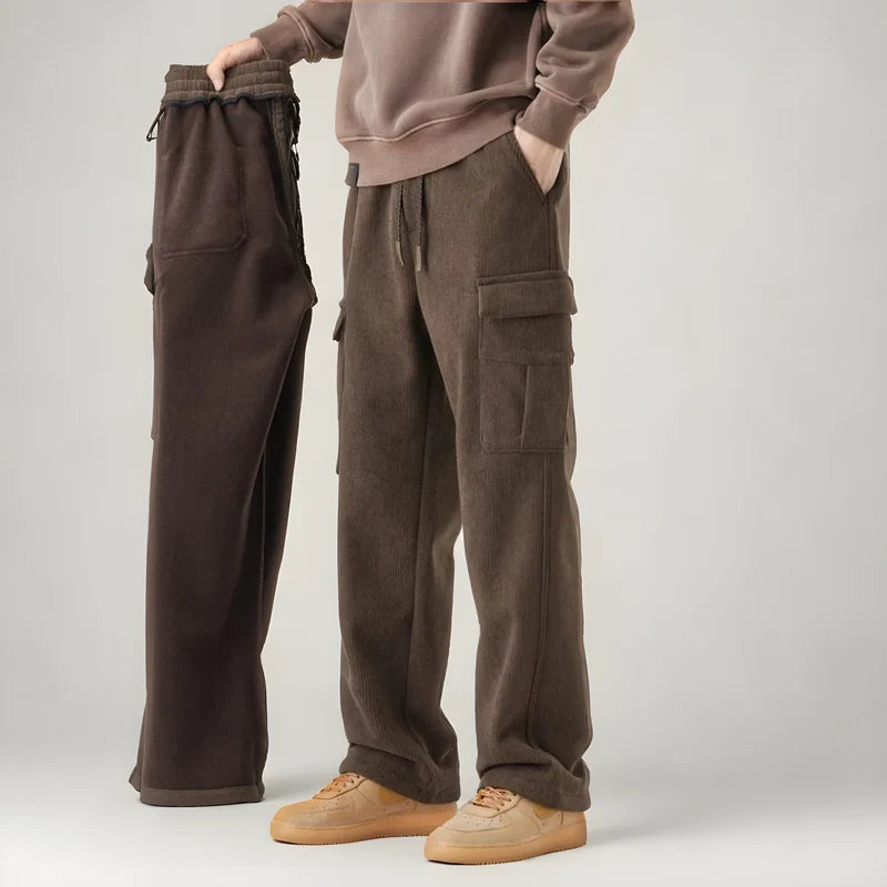 Clayton | Men’s Wide Leg Drawstring Flap Pocket Cargo Pants