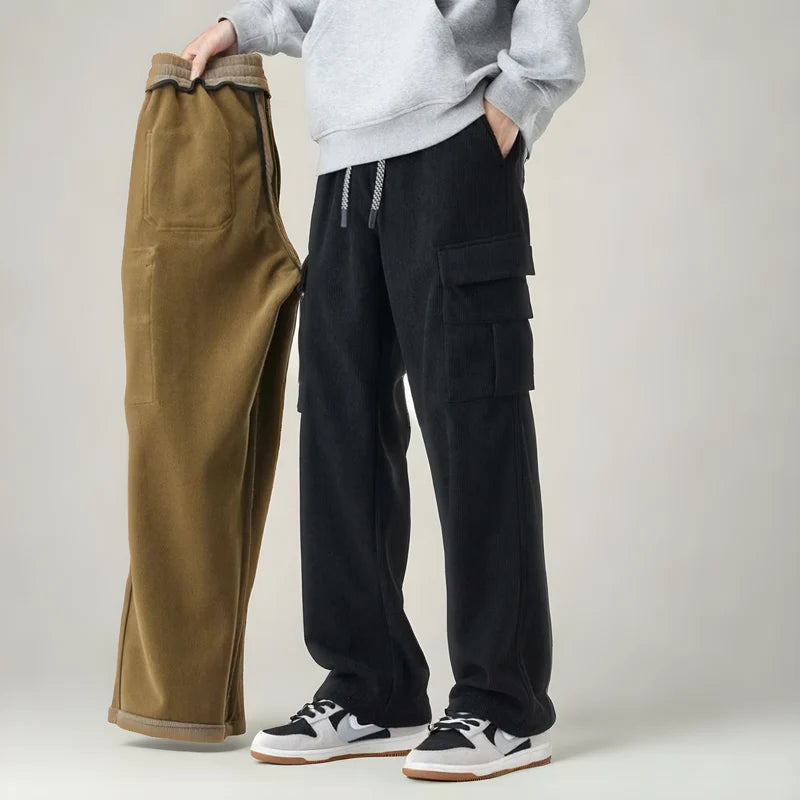 Clayton | Men’s Wide Leg Drawstring Flap Pocket Cargo Pants
