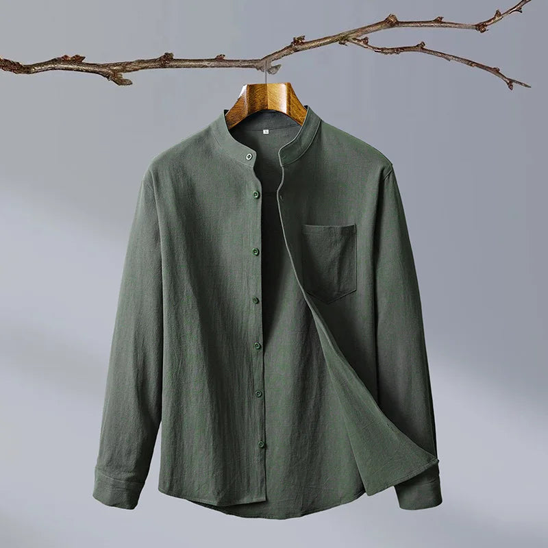Compton | Men’s Long Sleeve Button Front Collared Shirt