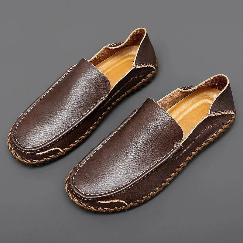 Connell | Men’s Round Toe Strapless Slip On Dress Loafers