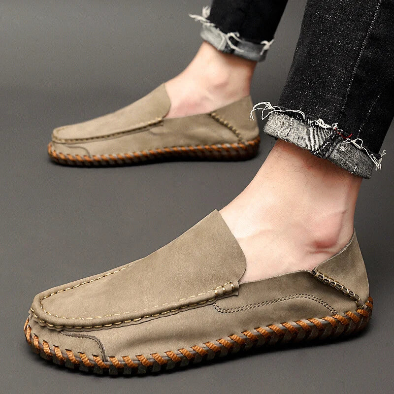 Connell | Men’s Round Toe Strapless Slip On Dress Loafers