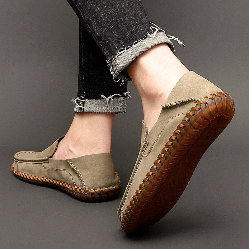 Connell | Men’s Round Toe Strapless Slip On Dress Loafers