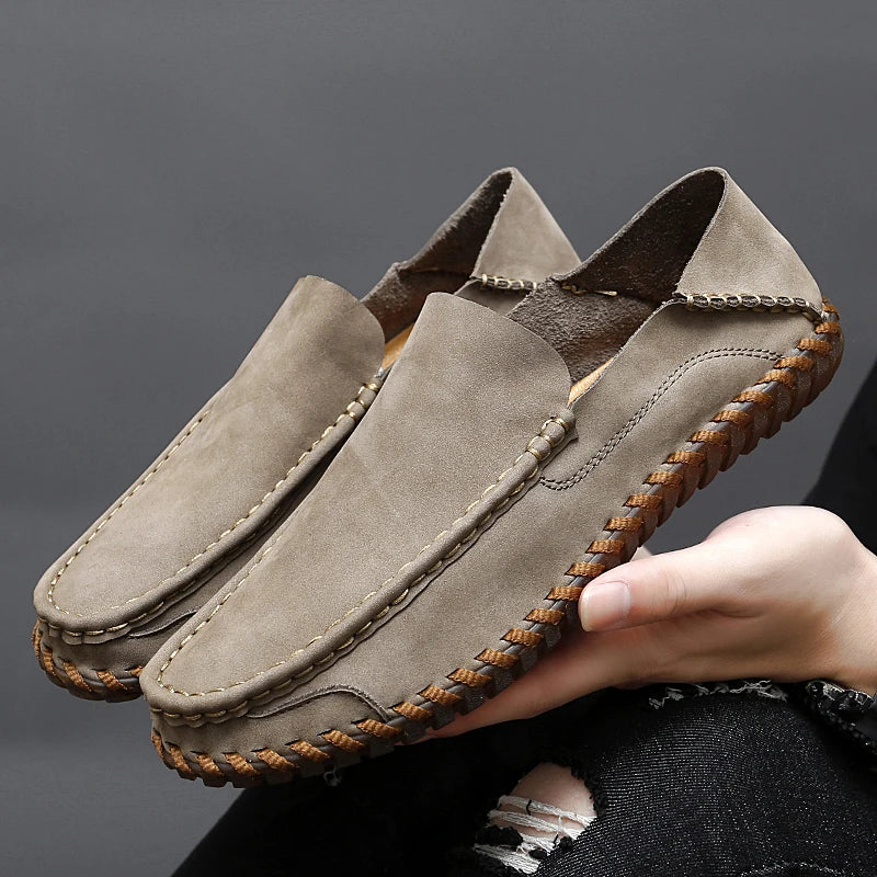 Connell | Men’s Round Toe Strapless Slip On Dress Loafers