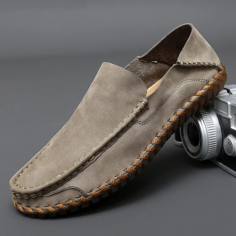 Connell | Men’s Round Toe Strapless Slip On Dress Loafers