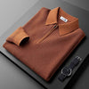 Crawford | Men's Ribbed Zip Front Long Sleeve Collared Shirt