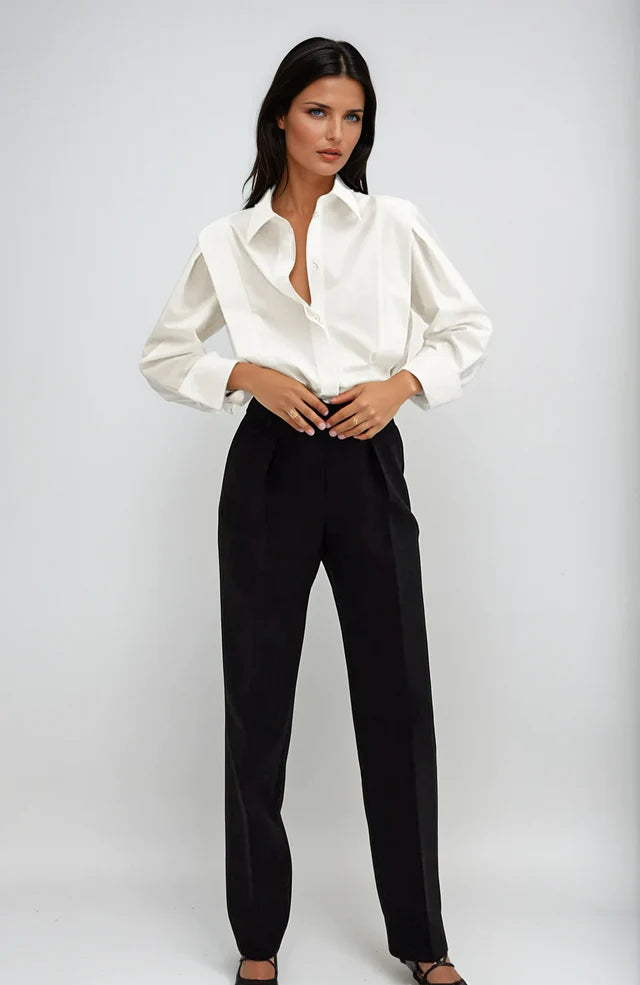 Crystal | Women's Long Sleeve Button Down Collared Shirt