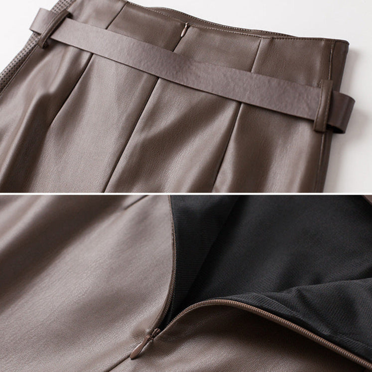 Daesha | Women's Asymmetrical Buckle Pocket Skirt