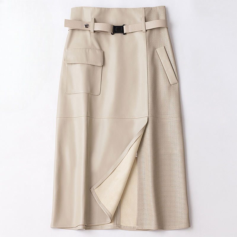 Daesha | Women's Asymmetrical Buckle Pocket Skirt