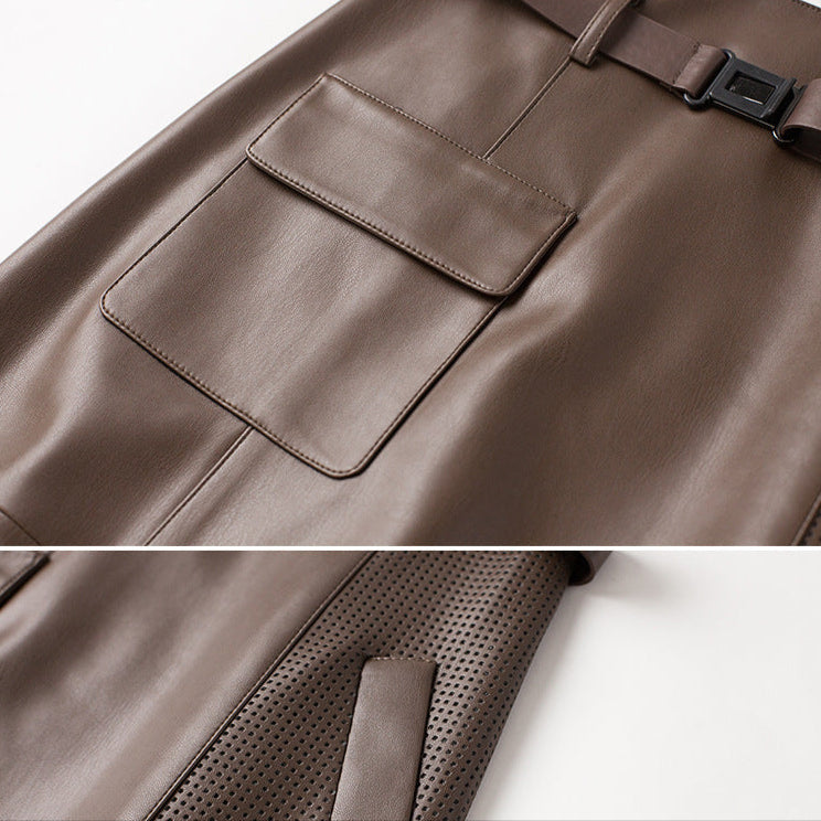 Daesha | Women's Asymmetrical Buckle Pocket Skirt